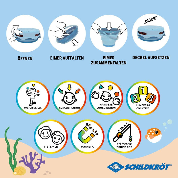 Schildkröt Fishing Game – Magnetisches Angelspiel für Kinder – fördert Feinmotorik & Koordination –