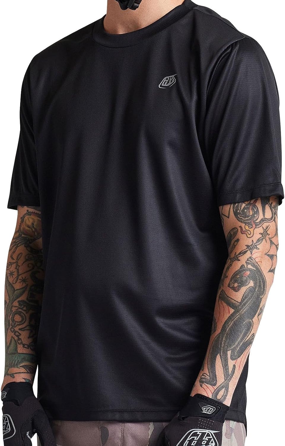 Troy Lee Designs Herren Flowline Covert Fahrradtrikot T-Shirt S Schwarz, S Schwarz