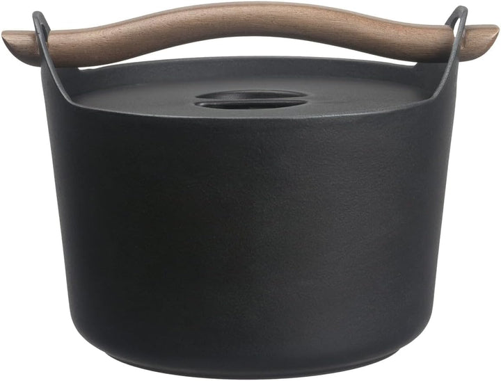 Iittala Sarpaneva Schmortopf aus Gusseisen, mit Holzgriff, 3 l