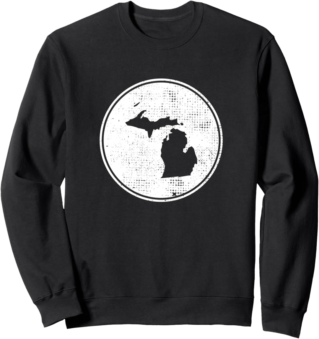 Michigan MI Karte Stolzer Michiganer Michigander Sweatshirt