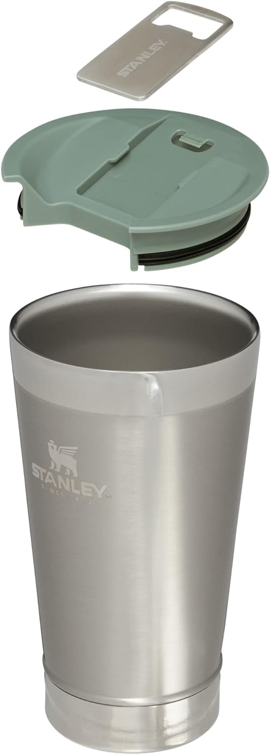 Stanley Unisex-Erwachsene Classic Stay-Chill Beer Pint 473 ml, Edelstahl, 16oz Edelstahl 16oz, Edels