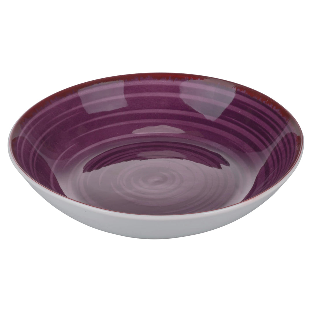 Villa d'Este Home Tivoli 1996 Baita Purple Suppenteller aus Porzellan, 6 Stück
