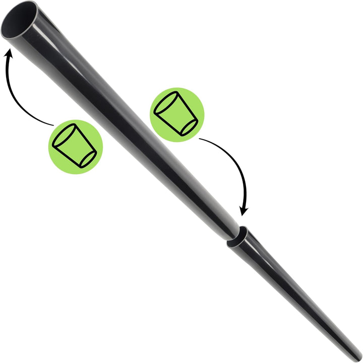 2x Kunststoff universal Verlängerungsrohr, Saugrohr NW35, 2 x 500mm für z.B. Kärcher Nifisk Einhell