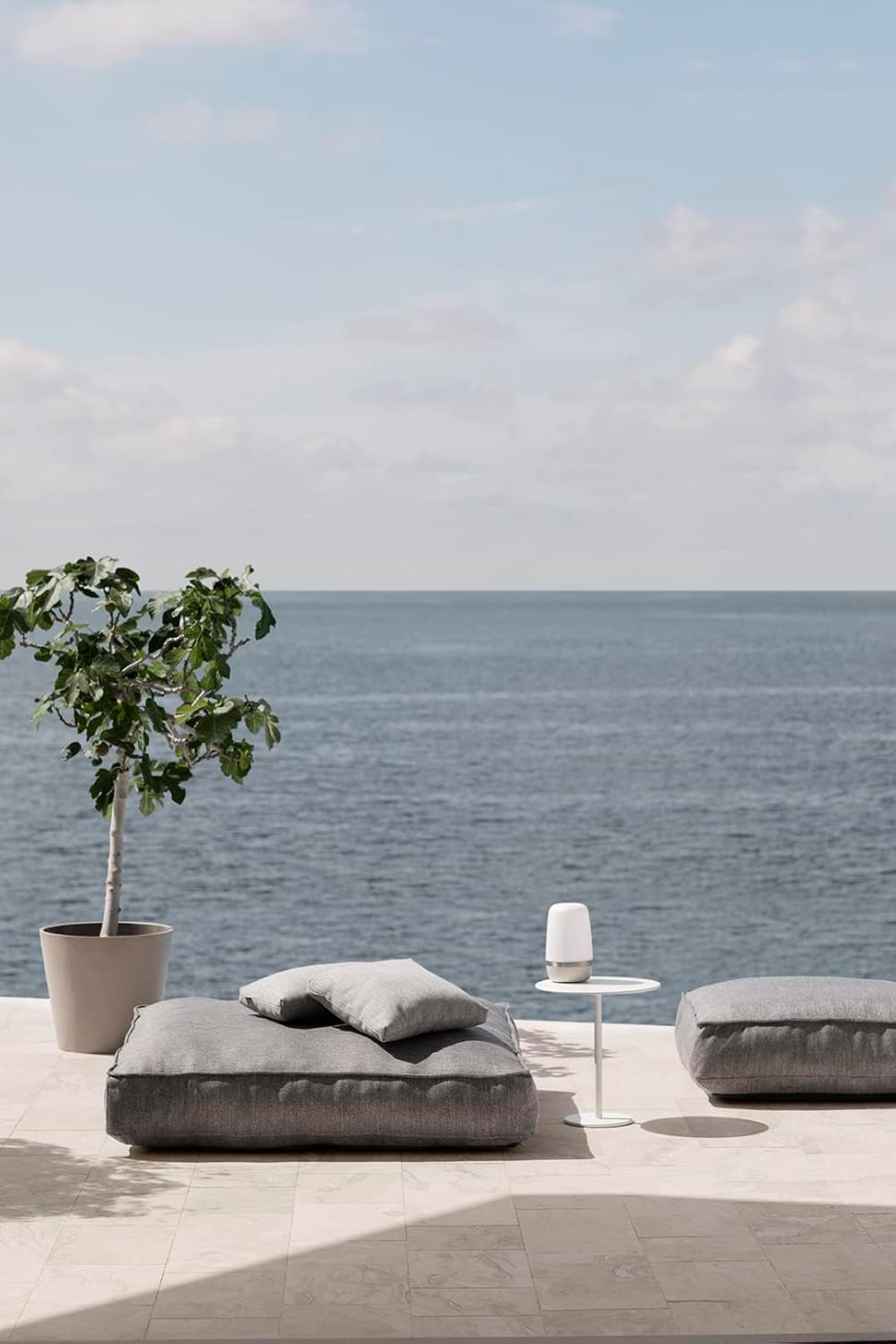 blomus Outdoor Kissen -Grow- | Loungemodul Kissen Bouclé wetterfest | Farbe Cloud Bouclé | Grösse M