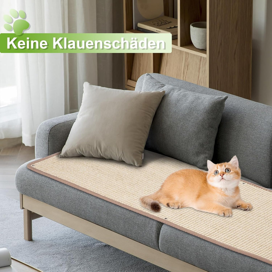 Kratzmatte Katze 40x200 cm Kratzbretter Natürliche Sisal Kratzmatte Katzenkratzmatte Kratzschutz für