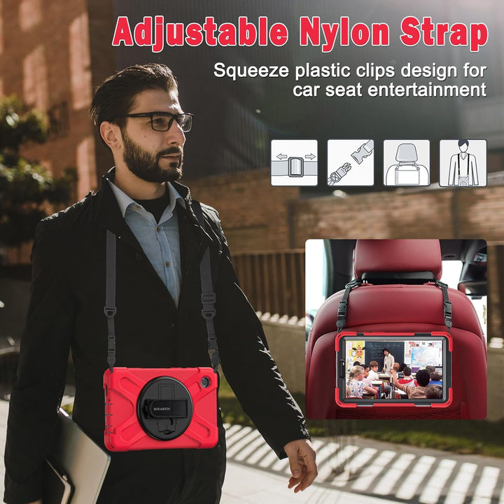 BRAECN für Samsung Galaxy Tab A9 Hülle 8,7 Zoll 2023 SM-X110/X115/X117, Stossfeste Robuste Tragbare