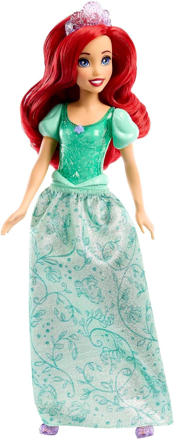 DISNEY Prinzessin 3er-Pack - Tiana, Rapunzel und Arielle mit Accessoires, abnehmbarem Diadem und Sch