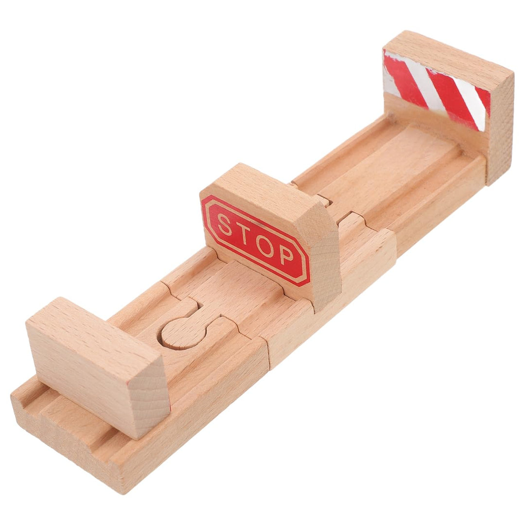 Toddmomy 3 Stück Holz Eisenbahnschienen Zubehör Stopgleis Für Holzeisenbahn Spielzeug Kompatibel Mit