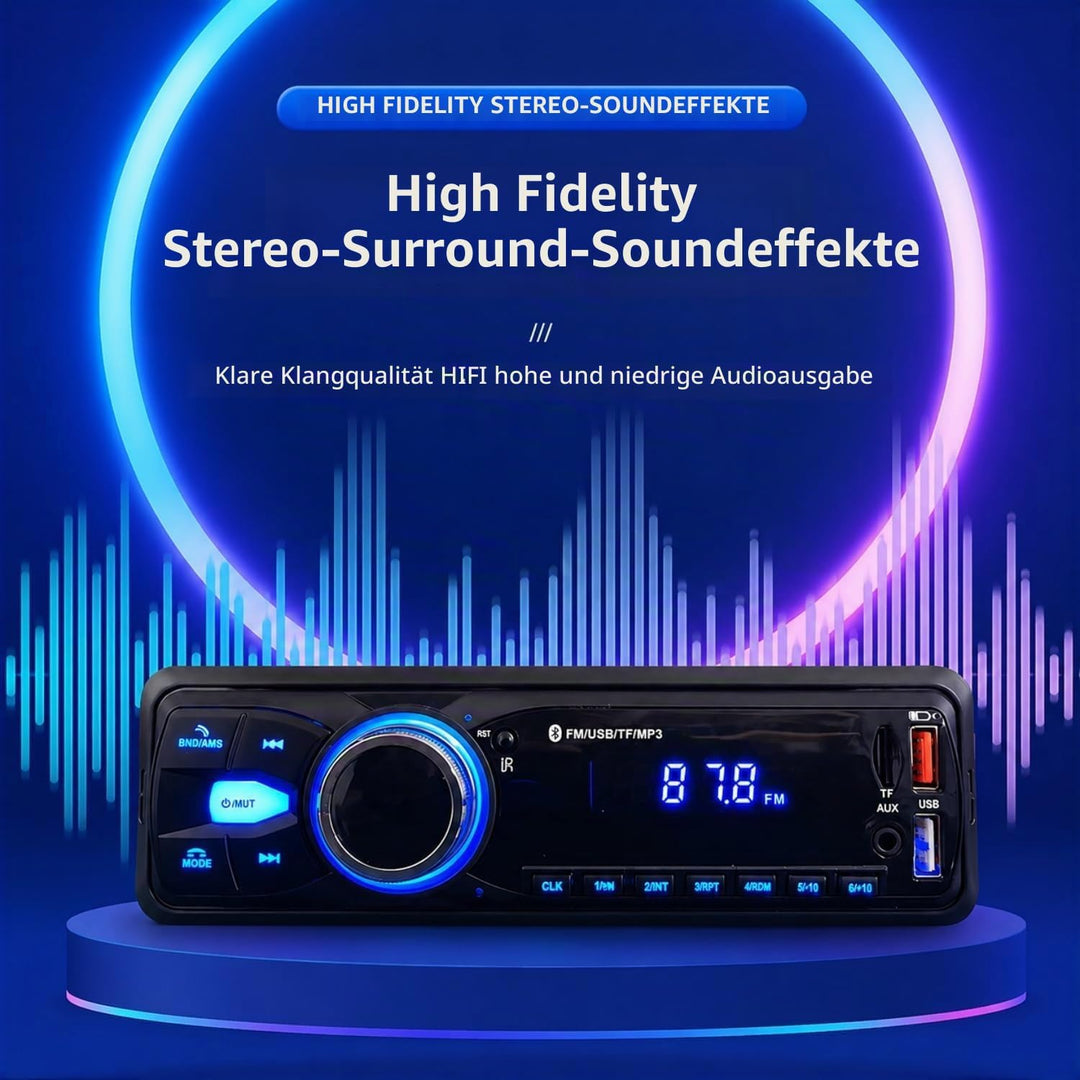 5060BT MP3-Player fürs Auto Autoradio Bluetooth Stereo mit 2 USB-Anschluss/FM/TF/MP3 Player Fernbedi