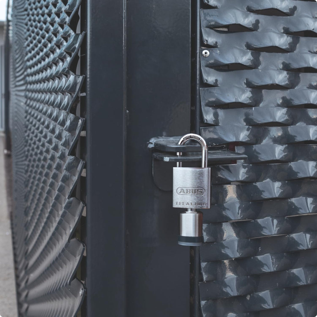 ABUS Titalium-Vorhangschloss 86TI/45HB80, Hochbügel ohne Zylinder, 04391, 86TI/45HB80