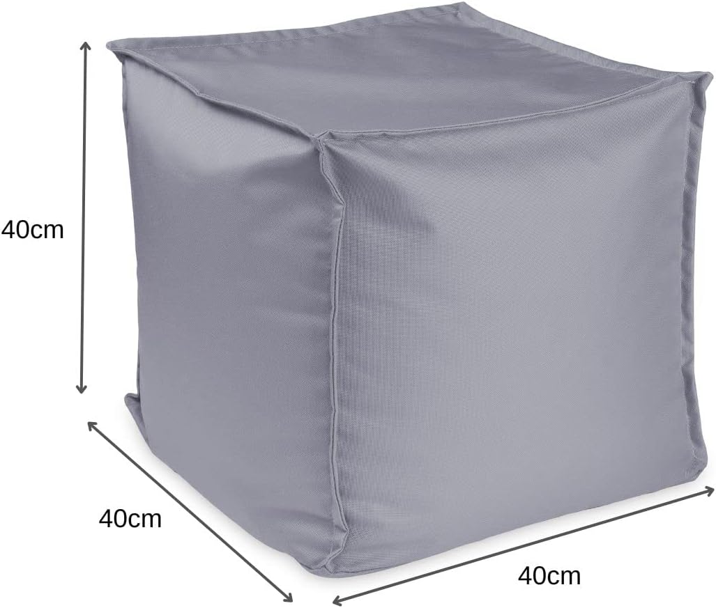 chilly pilley Sitzsack Sitzhocker mit EPS-Perlen Füllung 40x40x40cm Fusshocker Sitz-Pouf für Kinder