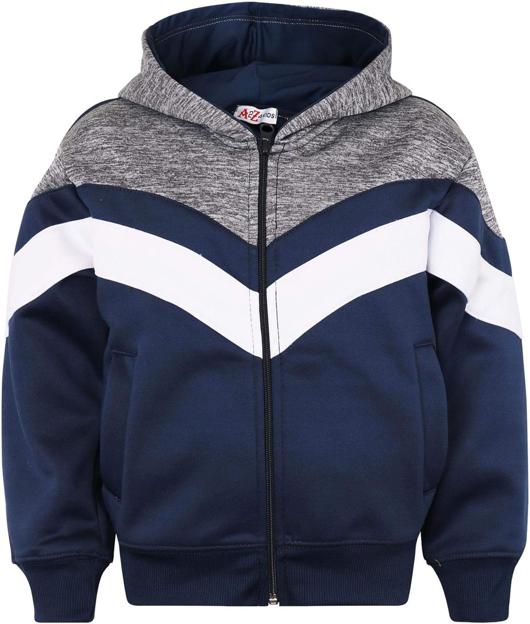 A2Z 4 Kids Mädchen Jungen Unisex Trainingsanzug Kontrast Einsätze Fleece Kapuzen Reissverschluss Hoo