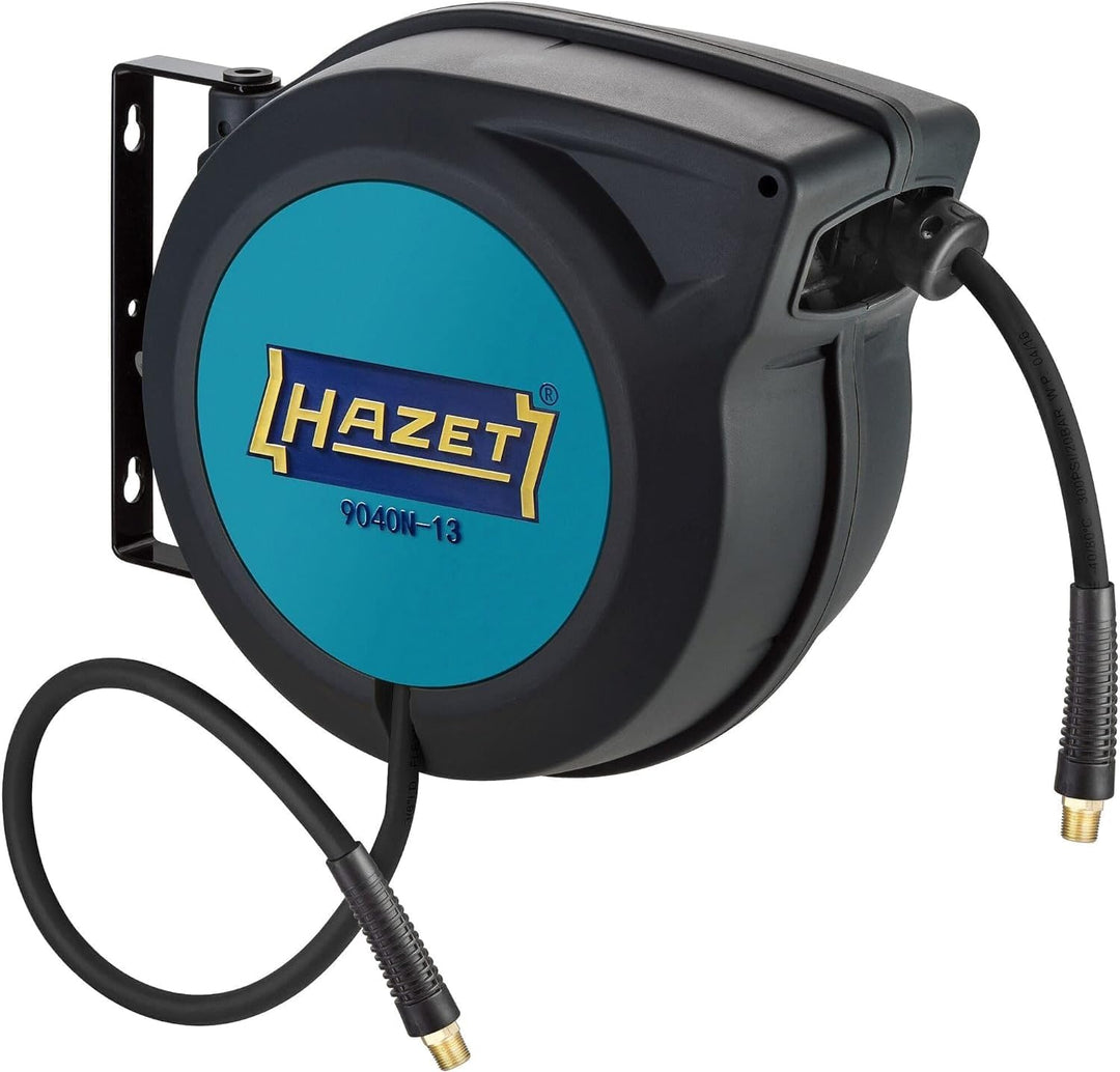 HAZET Schlauchtrommel 9040N-13 | Schlauch-Länge 15 m, Innendurchmesser: 13 mm, Druck: 20 bar für Dru