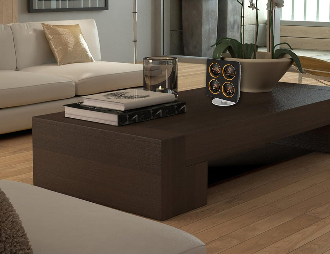 Technoline WS 6830 Wetterstation mit Wetterdendenz, Temperaturanzeigen, 2 Weckalarmen und Schlummerf