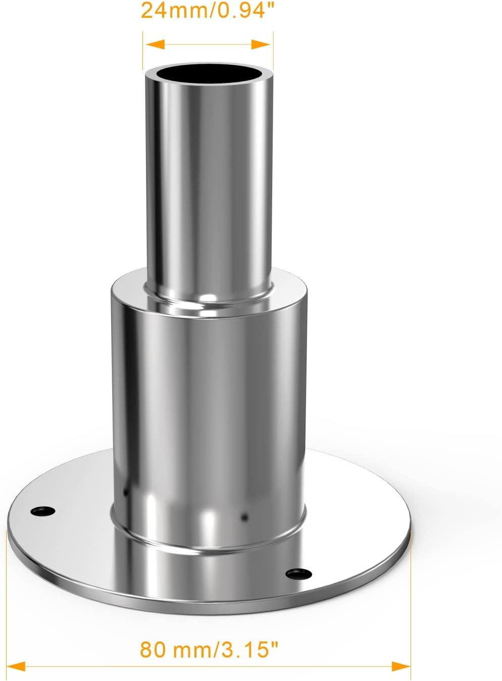 HZJD Durch Rumpf Auspuff Hautanpassung, 24mm Edelstahl 316, für Diesel Standheizungen Straight, Stra