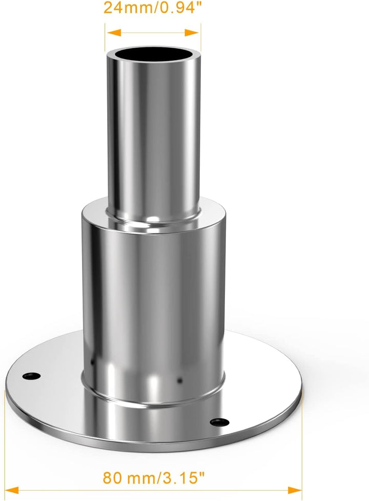HZJD Durch Rumpf Auspuff Hautanpassung, 24mm Edelstahl 316, für Diesel Standheizungen Straight, Stra