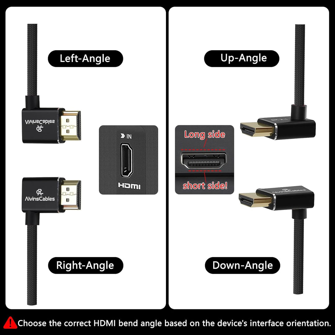 Alvin's Cables 8K HDMI Kabel 2.1 High Speed Geflochtenes Spiralkabel für Atomos Ninja V, Portkeys BM