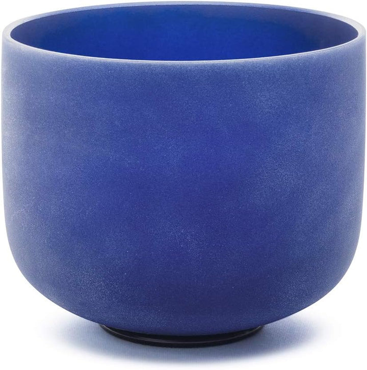 Hye-eun Indigo-Kristall-Klangschale, 20,3 cm A-Note mattierte Quarz-Klangschale 432 Hz Drittes-Auge-