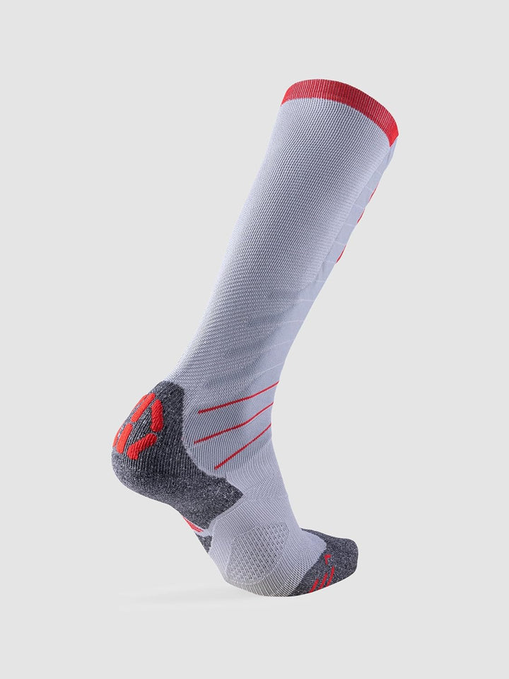 UYN Damen Ski Evo Race Lady Damen Socke 34 Light Grey/Red, 34 Light Grey/Red