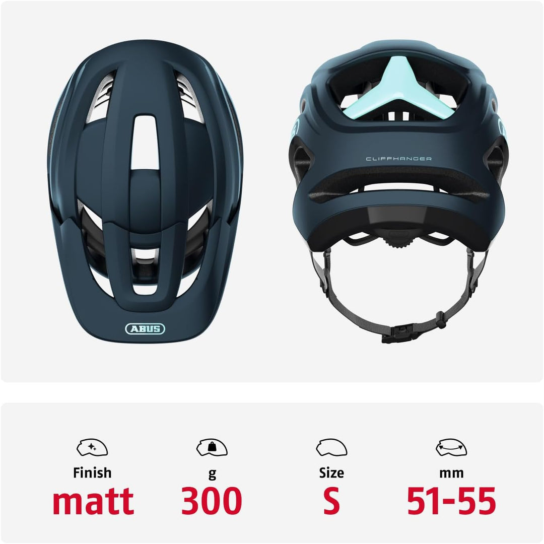 ABUS MTB-Helm Cliffhanger - Fahrradhelm für anspruchsvolle Trails - mit grossen Lüftungsöffnungen &