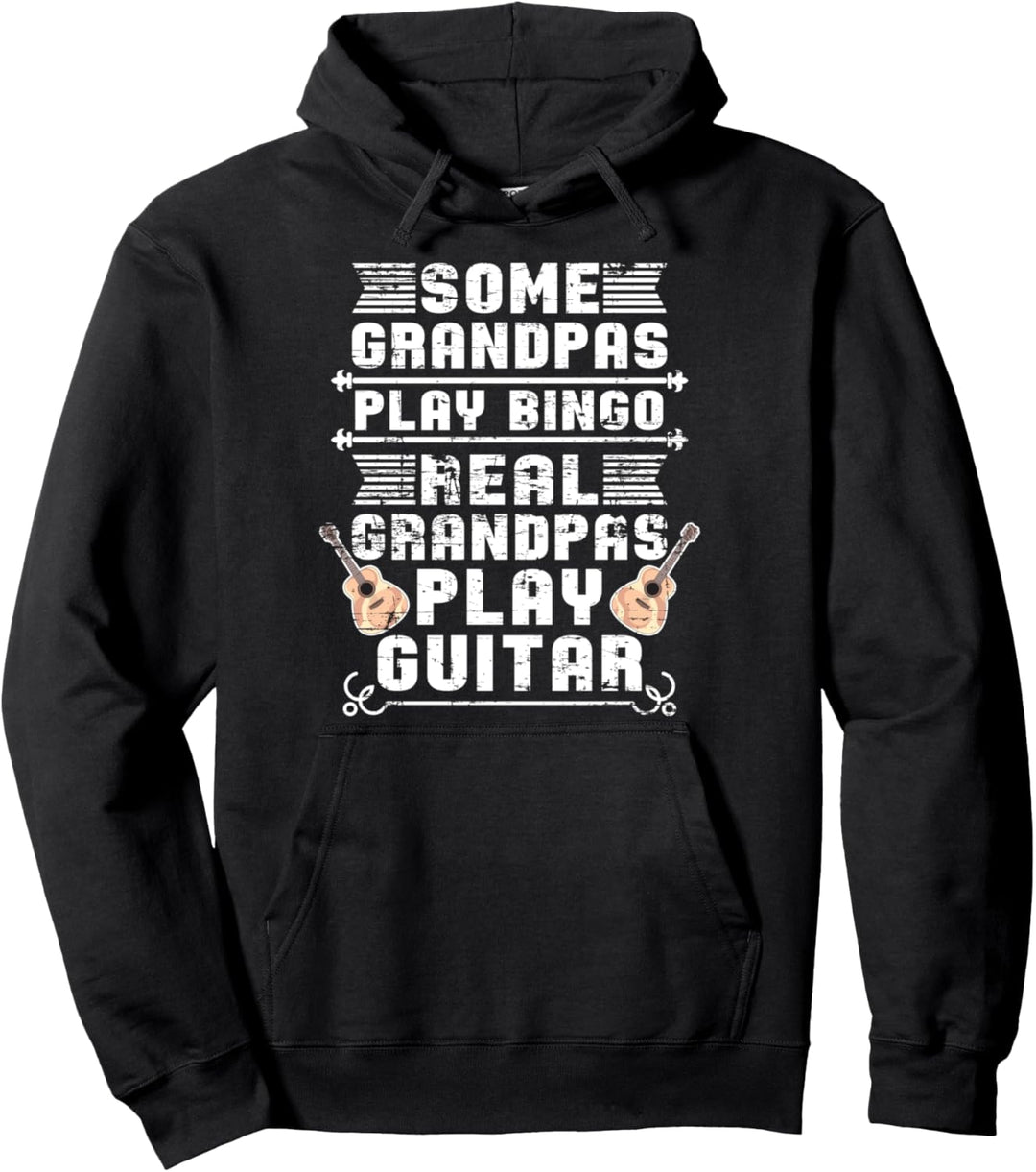 Lustiger Opa Gitarristen Rentner Geschenk Musik Gitarre Pullover Hoodie