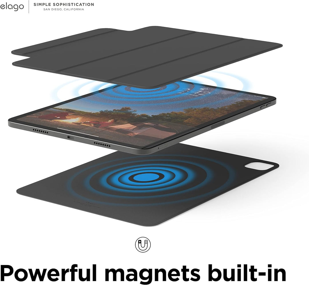 elago Magnetisches Folio Hülle Kompatibel mit iPad Pro 11" 6., 5., 4. Generation - Rückwand kann an