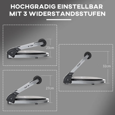 HOMCOM Bauchtrainer, klappbarer Multitrainer, Trainingsgerät mit Kissen, Höhenverstellbare Bauchtrai