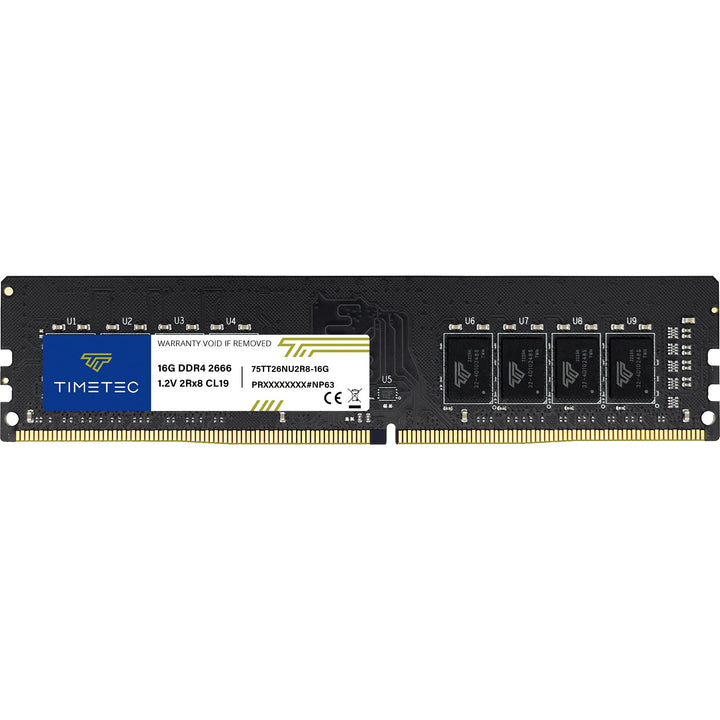 Timetec 16GB DDR4 2666MHz PC4-21300 Non-ECC Unbuffered 1.2V CL19 2Rx8 Dual Rank 288 Pin UDIMM Deskto