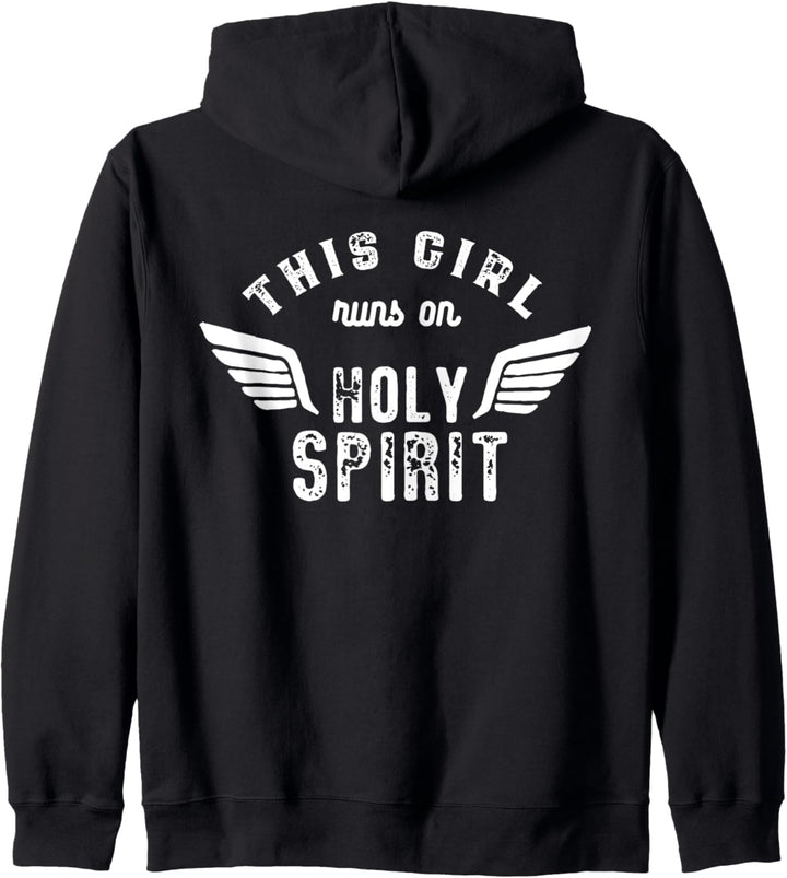 This Girl runs on Holy Spirit Geschenk Kapuzenjacke