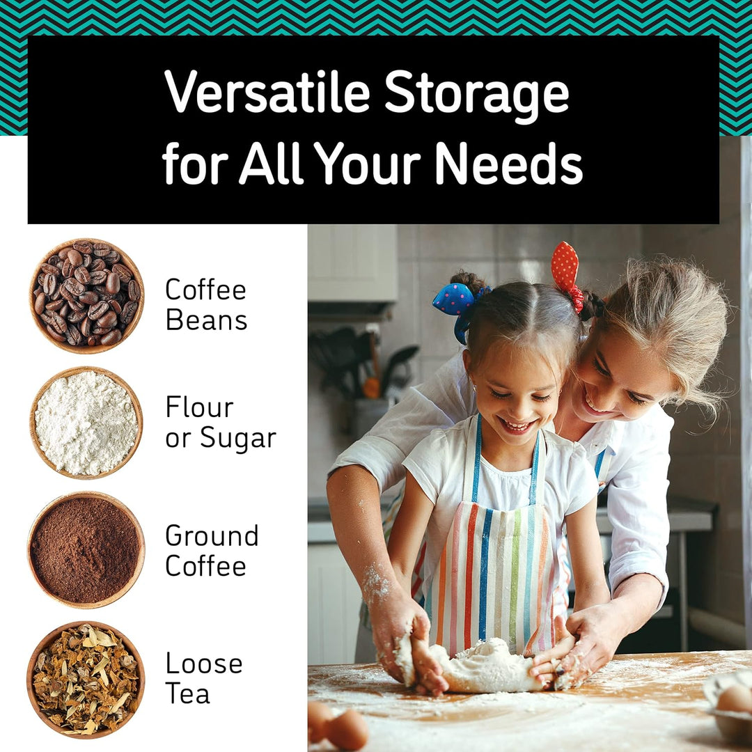 Coffee Gator Kaffeedose Luftdicht (Mittel 1,3 L) - Kaffeebohnen Behälter aus Edelstahl mit CO2-Venti