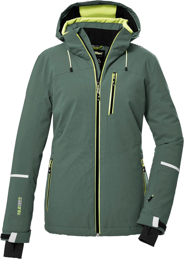 Killtec Damen Ksw 81 Wmn Ski Jckt Skijacke/Funktionsjacke mit abzippbarer Kapuze und Schneefang 46 g