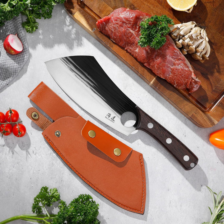 SHANGDAO Kochmesser -19 cm verbessertes serbisches Kochmesser, Fleischcleaver -Messer für Fleischsch