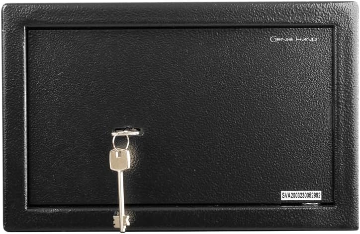 Genie Hand | Mechanische Möbeltresor für Zuhause mit Schlüssel, Tresor Safe – Doppelbartschloss Mitt