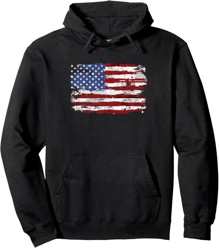 Vintage USA Flagge Amerikanische Flagge Pullover Hoodie