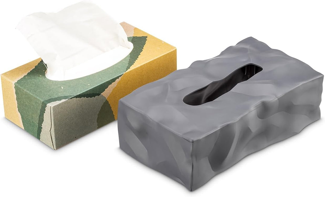 Essey Kosmetiktücher-Box Wipy Cube II, rechteckiger Taschentuchspender, Design Taschentuchbox Graphi
