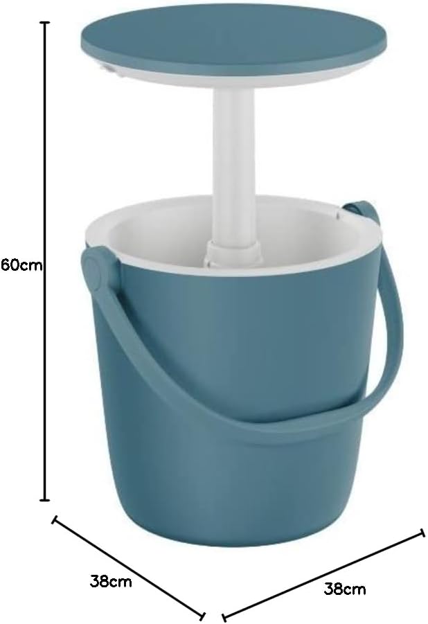 Keter Go Bar, Oceanblue, Tragbare Kühlbox/Bistrotisch - 2 in 1 - kombiniert Kühlbox & Ablagetisch -