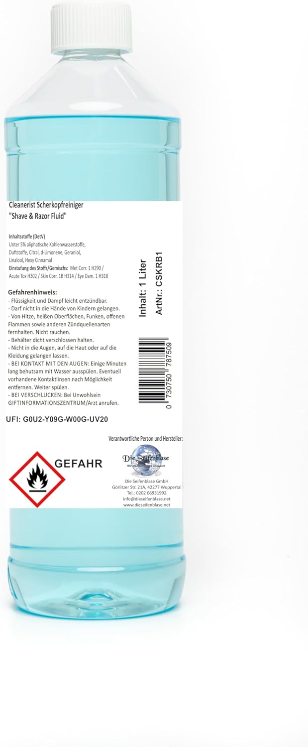 3x1 L Scherkopfreiniger Nachfüllflüssigkeit | Reinigungsflüssigkeit für Reinigungskartuschen | geeig