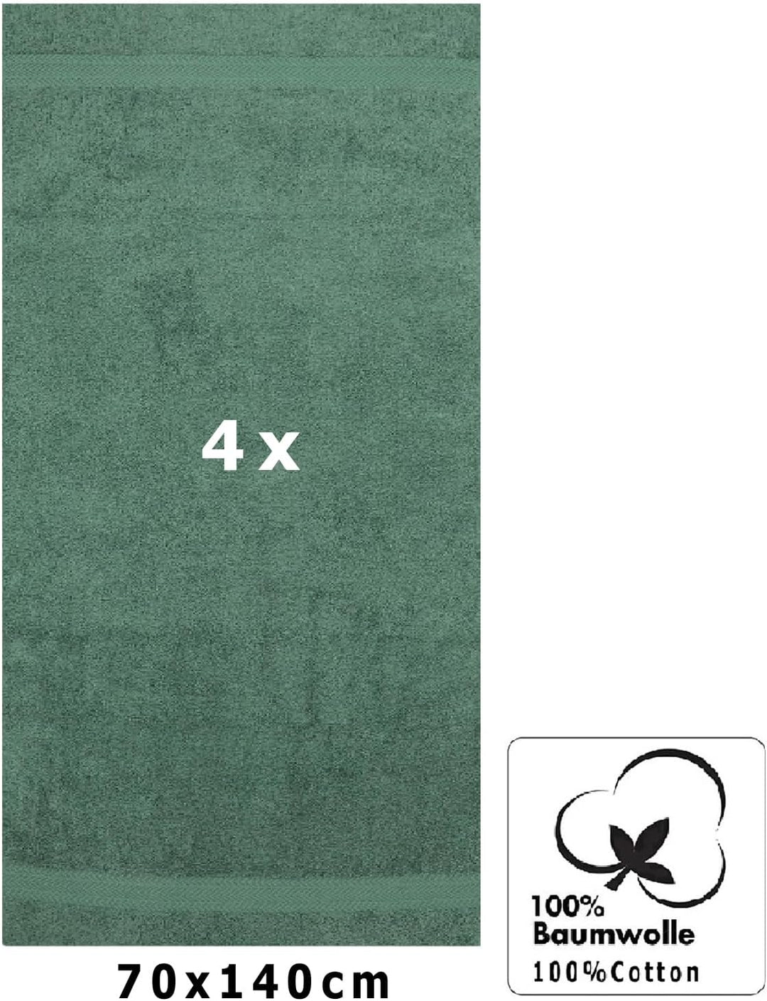 Betz 4 Stück Strandtücher Duschtücher Set Grösse 70x140 cm Duschhandtuch Badetuch Strandtuch Handtuc