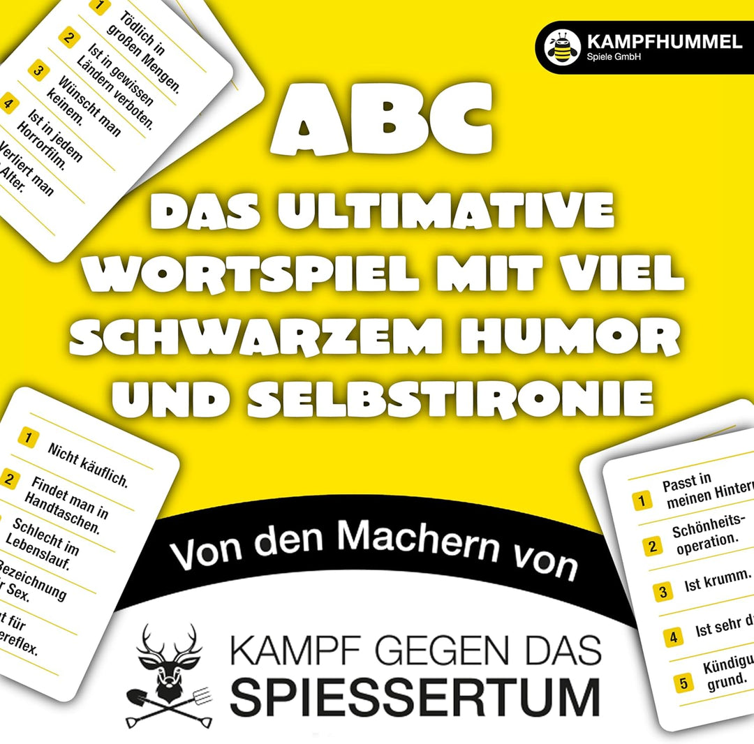 Kampf gegen das Spiessertum Analphabet Blödmann Currywurst – Die Buchstabenschlacht | Stadt Land Flu