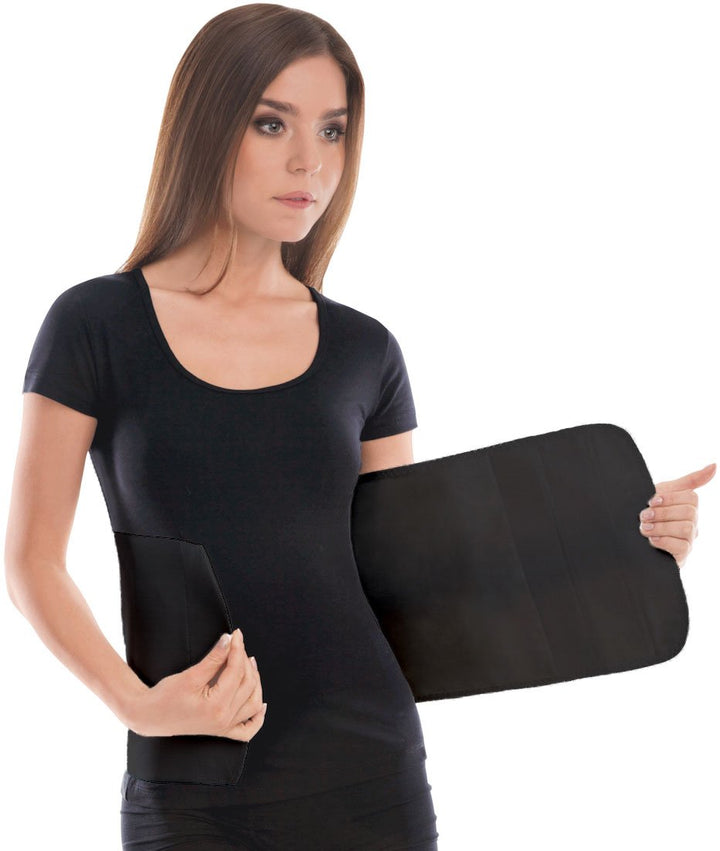 TOROS-GROUP Postpartum Gürtel/Postoperative Binder Bauch Band Elastische 24 cm (XXX-Large, Schwarz)