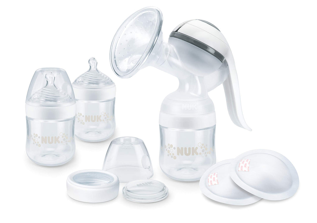 NUK Nature Sense Still-Set, mit Handmilchpumpe und Flaschen, weiss Ohne Temperature Control Single,