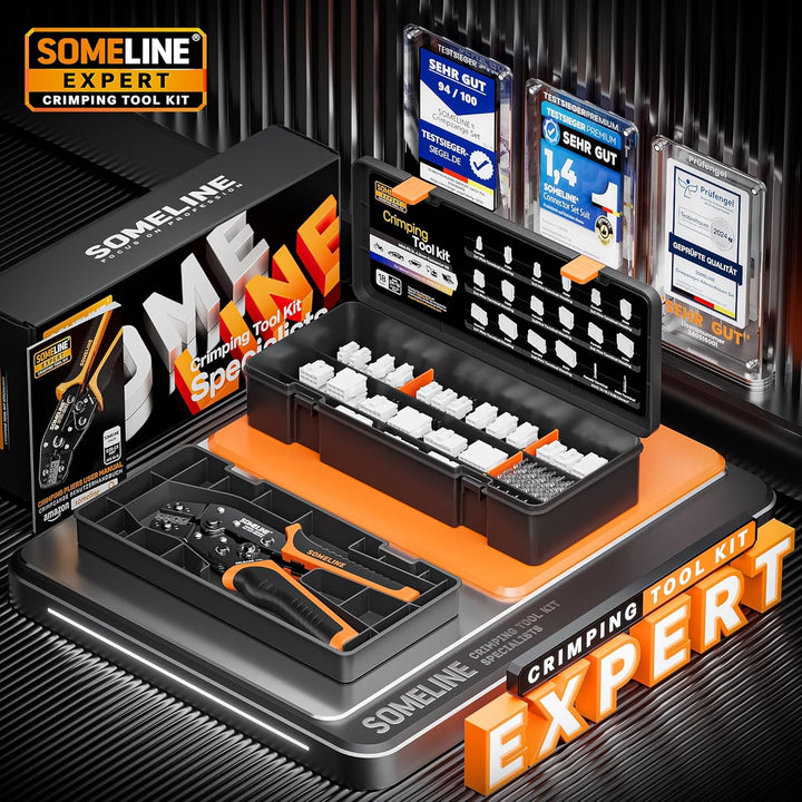 SOMELINE Crimpzange Stecker Set, 18 Typen 2–16-polig Mini-Fit Jr 4,2 mm Steckverbinder mit Pins 24–1
