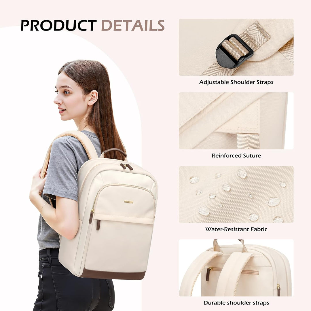 Rucksack Damen für Schule, Laptop Rucksack 16 Zoll, Gross Schultasche Arbeitstasche Lehrertasche Bac