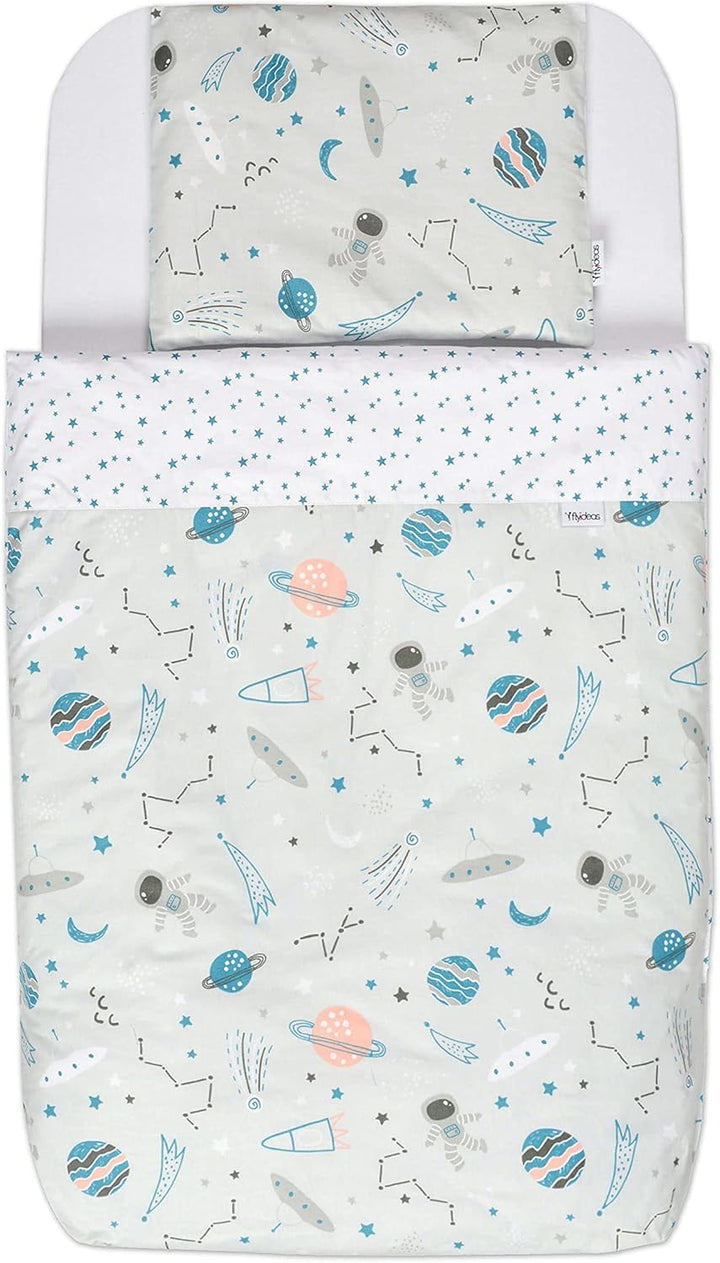 FlyIdeas Next 2 Me Beistellbett Bettwäsche-Set 83x50 cm, 4 STK. Mit Bettdecke - Spannbettlaken Babyb