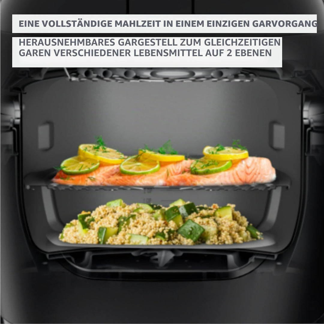 Moulinex Multicook & Fry, Multikocher & Integrierter Airfryer, 12 Programme, Kochen auf 2 Ebenen, ve