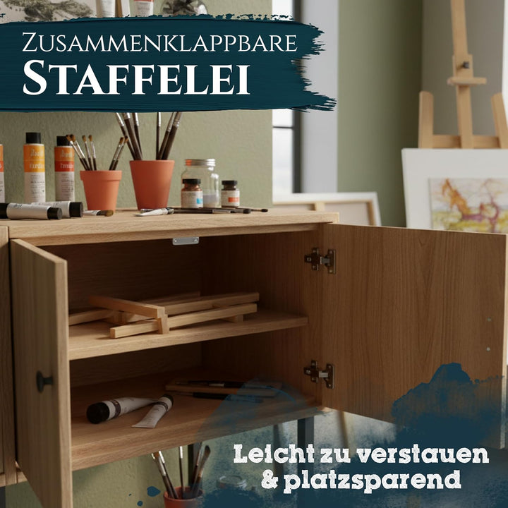 Artina Manchester 2er Set Tischstaffelei klein aus Holz 28cm Mini Präsentationsstaffelei Display-Sta