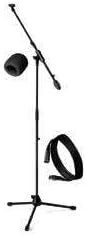 Samson MK5 Pack Mikrofonständer (Stativ, Mikrofonzange, Abschirmung, XLR-Kabel 5 m), Schwarz