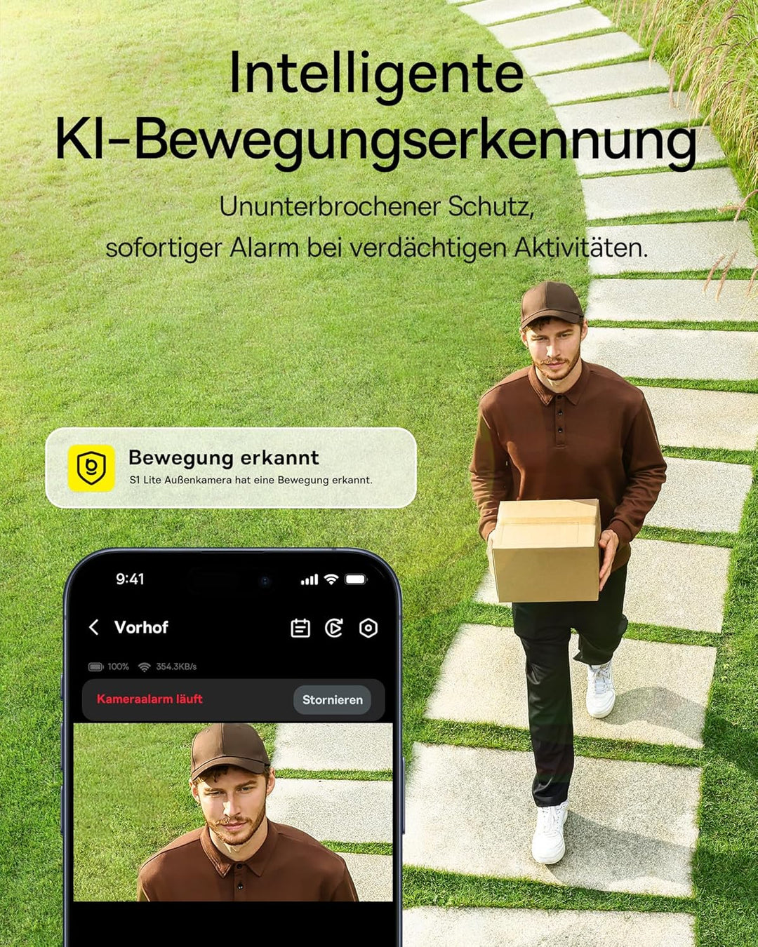 Baseus Security S1 Lite 2-Cam Überwachungskamera Aussen Solar Akku WLAN, IP67 Wetterfest, Kamera Übe