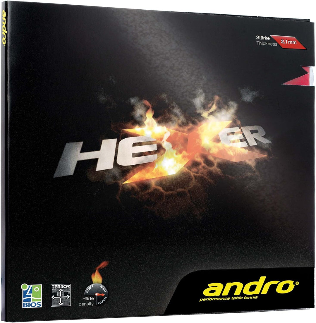 ANDRO Belag Hexer rot 1,9 mm, rot 1,9 mm