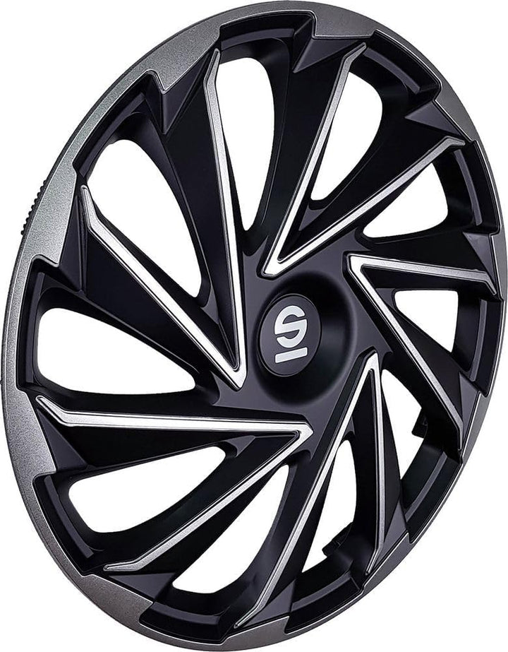 Sparco Radzierblenden Varese - 14-Zoll - Silber/Schwarz - Satz mit 4 Stück